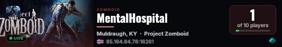 MentalHospital live status badge
