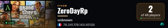 ZeroDayRp live status badge