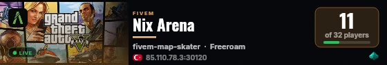 Nix Arena live status badge