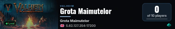 Grota Maimutelor live status badge