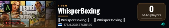 WhisperBoxing live status badge