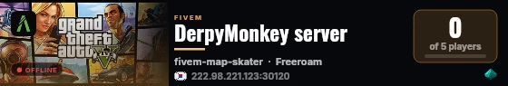 DerpyMonkey server live status badge