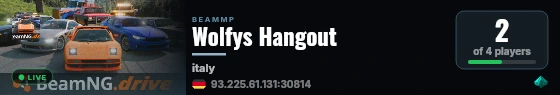 Wolfys Hangout live status badge