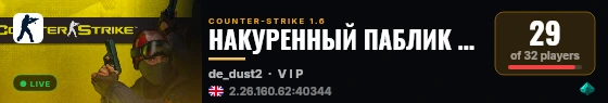 НАКУРЕННЫЙ ПАБЛИК STEAM|PUBLIC live status badge