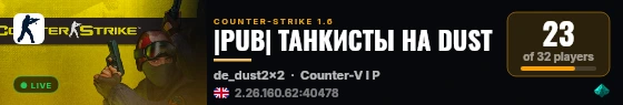 |PUB| ТАНКИСТЫ НА DUST live status badge