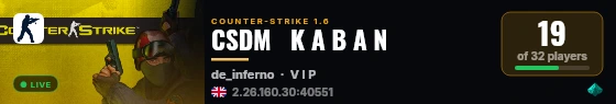 CSDM   K A B A N live status badge