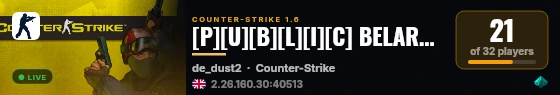 [P][U][B][L][I][C] BELARUS live status badge