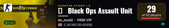 ►   Black Ops Assault Unit live status badge