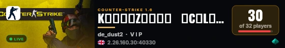 K̳̿͟͞Z̳̿͟͞   ̷C̷L̷A̷S̷S̷I̷C 18 + live status badge