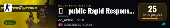 ►   public Rapid Response Platoon live status badge