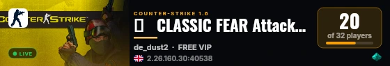 ►   CLASSIC FEAR Attack PUBLIC live status badge