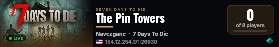 The Pin Towers live status badge
