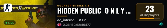 HIDDEN PUBLIC  O N L Y - DUST live status badge