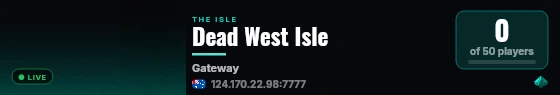 Dead West Isle live status badge