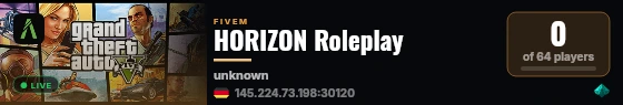 HORIZON Roleplay live status badge