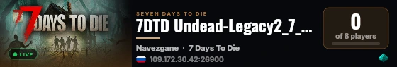 7DTD Undead-Legacy2_7_15 live status badge
