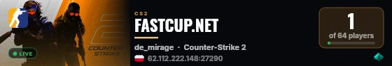 FASTCUP.NET live status badge