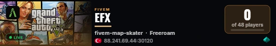 EFX live status badge