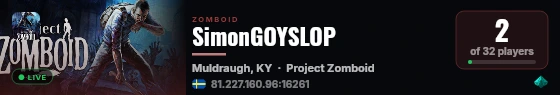 SimonGOYSLOP live status badge