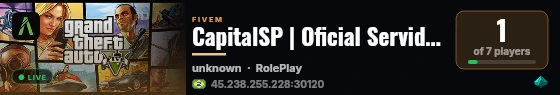 CapitalSP | Oficial Servidor | São Paulo live status badge