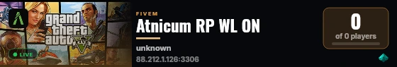 Atnicum RP WL ON live status badge