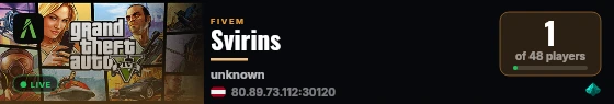 Svirins live status badge