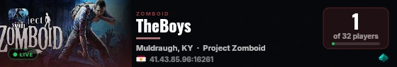TheBoys live status badge