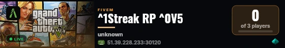 ^1Streak RP ^0V5 live status badge