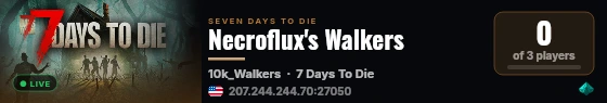 Necroflux's Walkers live status badge