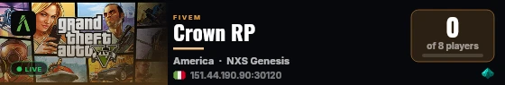 Crown RP live status badge