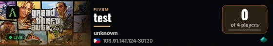test live status badge