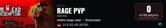 RAGE PVP live status badge