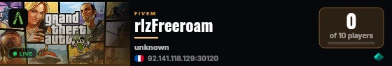 rlzFreeroam live status badge