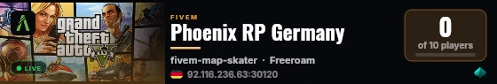Phoenix RP Germany live status badge