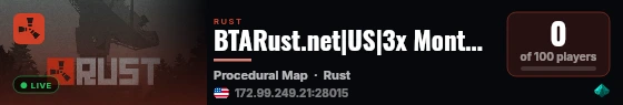 BTARust.net|US|3x Monthly|50% Upkeep|QoL/Loot+|No Team Limit live status badge