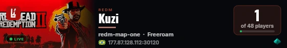 Kuzi live status badge