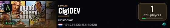 CigiDEV live status badge