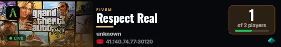 Respect Real live status badge