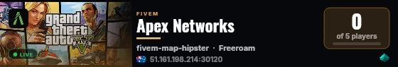Apex Networks live status badge