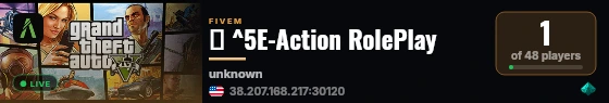 🎬 ^5E-Action RolePlay live status badge
