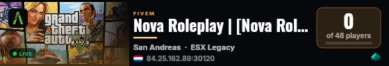 Nova Roleplay | [Nova Roleplay] live status badge
