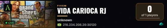 VIDA CARIOCA RJ live status badge