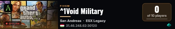 ^1Void Military  live status badge