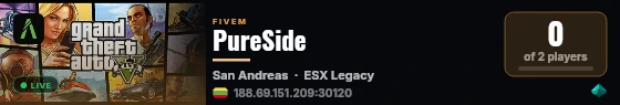 PureSide live status badge