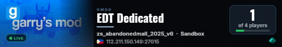 EDT Dedicated live status badge