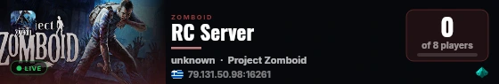 RC Server live status badge
