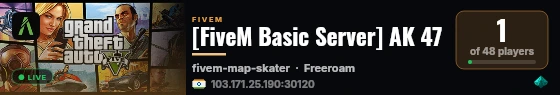 [FiveM Basic Server] AK 47 live status badge