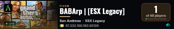 BABArp | [ESX Legacy] live status badge