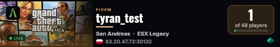 tyran_test live status badge