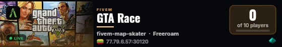 GTA Race Night live status badge